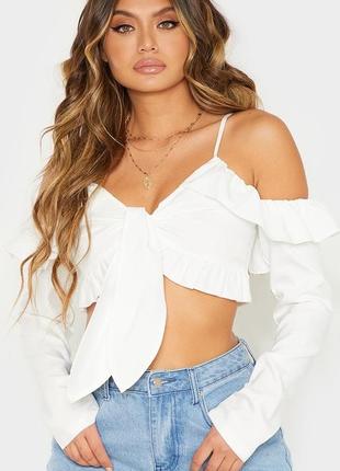 Игривый белоснежный топ plt