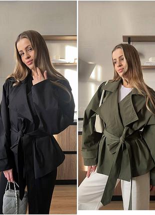 Тренч жіночий 42-46р.  oversize котон водовідштовхувальний на підкладці у трендових кольорах