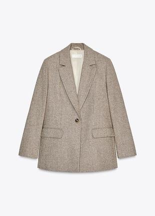 Жакет жіночий з теплої тканини однотонний, zara
