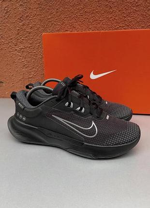 Оригінальні чоловічі бігові кросівки nike juniper trail 2 gore-tex 43-44 розмір 28 см чорного кольору