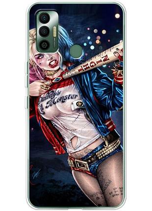 Чохол силіконовий з картинкою на tecno spark 7 (харли квинн, harley quinn)