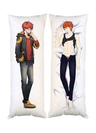 Подушка дакімакура сеон чхве 707 mystic messenger декоративна ростова подушка для обіймання двостороння