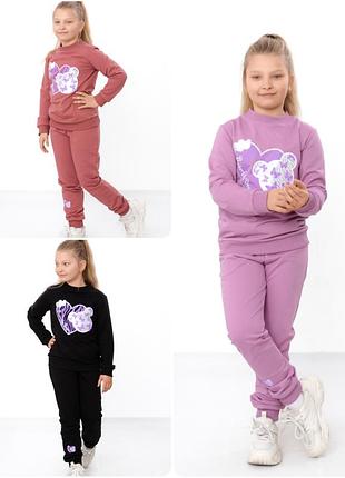 Спортивный костюм для девчонки, спортивный костюм для девушек, демисезонный костюм двунитка, красивый костюм для девочек
