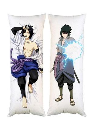 Подушка обнимашка дакимакура 40х120см cаске (sasuke) двухсторонняя декоративная