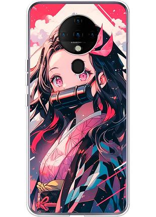 Чехол силиконовый с картинкой на tecno spark 6 (аниме, anime)