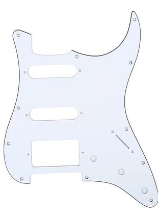 Пікгард hss для електогітари fender stratocaster st american standard білий