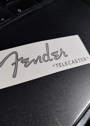 Деколь наклейка для электрогитары fender telecaster silver