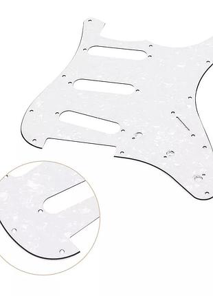Пикгард для электрогитары sss fender stratocaster st china белый перламутр