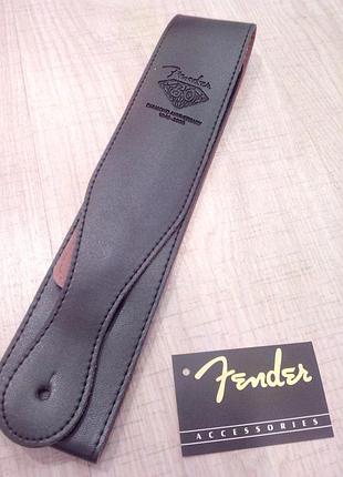 Ремень fender нубук фендер для електрогітари гітари чорний ремінь