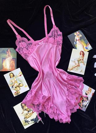 Вітаджне рожеве боді ann summers у стилі pin-up made in uk британія з фіксаторами для панчіх для фотосесії на xs  s в ідеальному стані ретро тягнеться