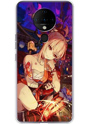 Чехол силиконовый с картинкой на tecno spark 6 (аниме, anime)