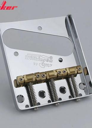 Гитарный бридж wilkinson струнодержатель для электрогитары telecaster латунь