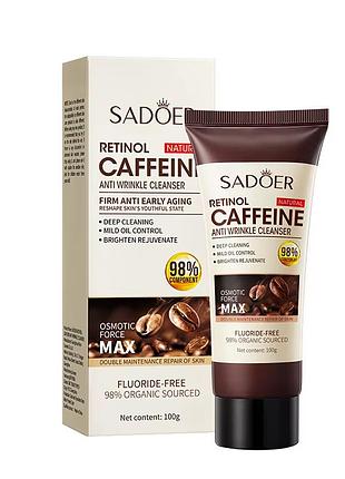 Пінка для вмивання sadoer retinol caffeine антивіковий догляд 100 г