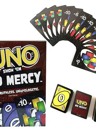 Настільна гра uno no mercy карткова гра сімейна для дітей і дорослих сім'ї english англійською мовою