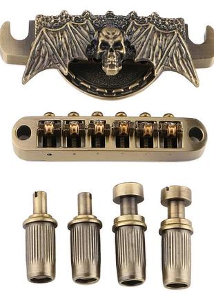 Бридж череп тюноматик струнодержатель tune-o-matic les paul lp для электрогитары gibson sg les paul es бронза