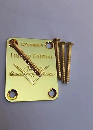 Крепление для грифа некплейт limited электрогитары custom shop fender stratocaster telecaster jazz bass gold
