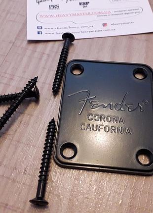 Крепление для грифа некплейт neckplate электрогитары бас-гитары fender stratocaster telecaster черный
