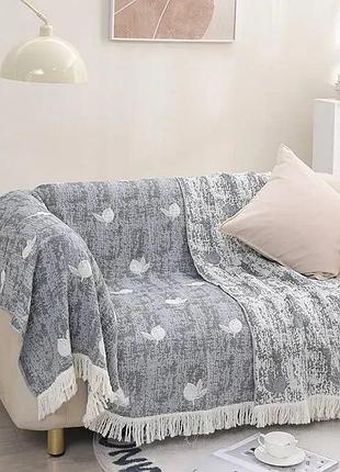 Покривало з льону colorful home євро розмір 200 на 230 см