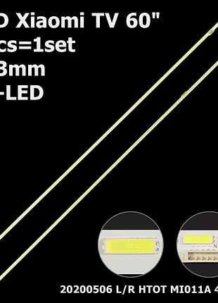 Led підсвітка xiaomi tv 60" 80-led 6v 650mm l60m4-aa mi011a-2016 mi60tv (t8) 94v-0 20200528 20200506 2шт.