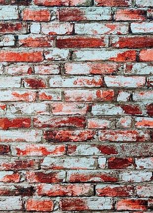 Самоклеящиеся 3d панели для стен: екатеринославский кирпич 700х770 мм (каталог оттенков) красно-белый №341