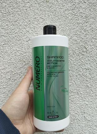 Шампунь для волосся brelil professional numero volumising shampoo 1 л з екстрактом асаї для об’єму волосся