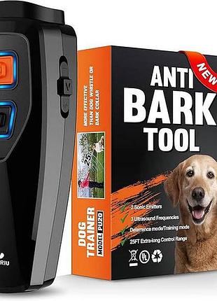 Устройство против лая собак anti bark tool ультразвуковое 20-25 кгц черное для дрессировки портативное
