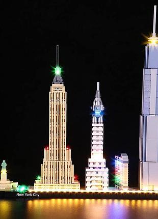 Набір світлодіодного освітлення для lego для нью-йорка, декоративне світло для 21028