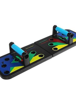 Компактный тренажер для отжиманий jt-006 10 в 1 foldable push up board