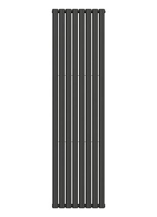 Вертикальний радіатор ellipse double 480х1800-8, anticor, чорний муар