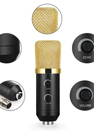 Микрофон студийный dm 800u, микрофон для студийной звукозаписи, настольный