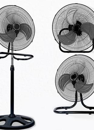 Мощный вентилятор wimpex wx-1807 3 в 1 настольный / настенный с металлическими лопастями 3 скорости 200 вт