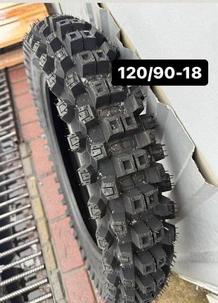 Шина ендуро 120/90-18, резина на мотоцикл 120 90 р18, кросс, шина задняя, скат, покришка