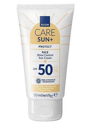 Сонцезахисний матуючий крем для обличчя avon spf 50, 50мл (158511521)