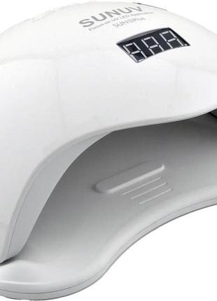 Лампа для маникюра led+uv sunuv 5+:48 вт, 36 кварцевых led ламп, 23,7*20,8*11,4 см лампы для гель лака