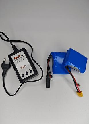Комплект аккумуляторов для эхолотов 12v + зарядный блок imax b3 pro 2s 3s lipo li-ion 7.4-11.1v