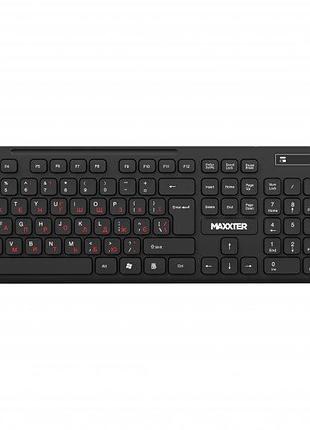 Комплект клавиатура+мышка maxxter kms-wcm-02b-ua беспроводной черный
