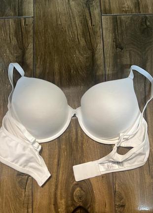 Бюстгальтер бавовняний marks & spencer t-shirt, білий, 40/90b— новий