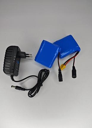 Комплект аккумуляторов для эхолотов 12v + зарядный блок