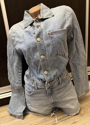 Комбінезон жіночий zara, m (38) джинсовий