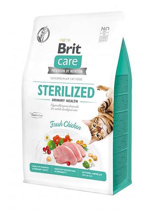Корм сухой brit care cat grain free sterilized urinary health для стерилізованих котів для підтримання сечостатевої системи