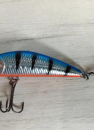 Воблер fishing l-minnow 66 голубой/серебро/оранжевый