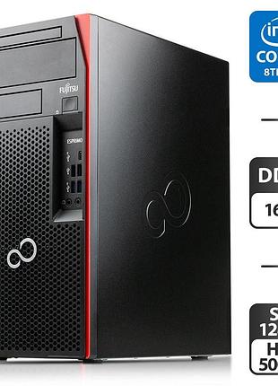 Компьютер fujitsu esprimo p758 e85 tower / intel core i5-8400 (6 ядер по 2.8 - 4.0 ghz) / 16 gb ddr4 / 128 gb ssd + 500 gb hdd /