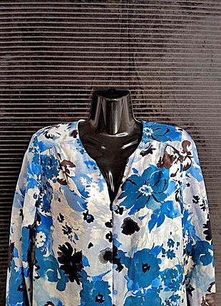 Блуза tu цветочный принт вискоза размер m - l