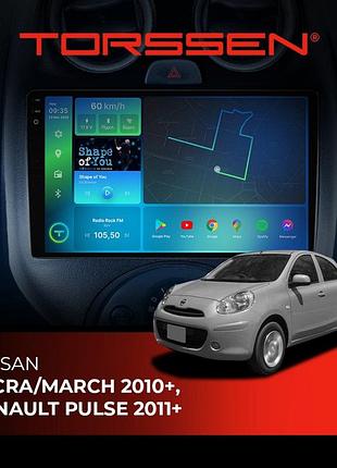 Torssen штатна магнітола torssen 2k nissan micra/march 2010+, renault pulse 2011+ f9432 4g carplay dsp