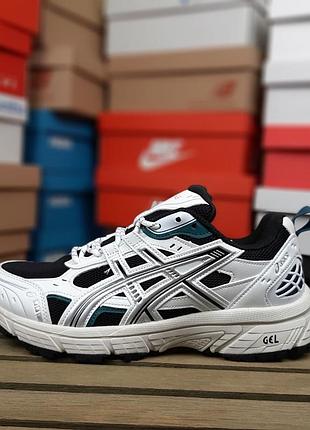 Мужские кроссовки asics gel nunobiki beige black ассикс бежевого с черными цветами