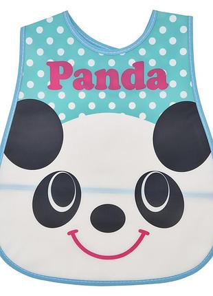 Слюнявчик клеенчатый "panda" mgz-0605-19 на липучке