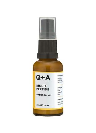 Мультипептидна сироватка для обличчя q+a multi peptide serum, 30 мл