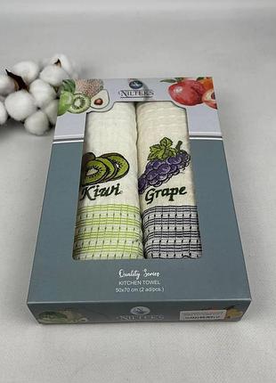 Набор вафельных полотенец nilteks 2 шт qualite fruit 3