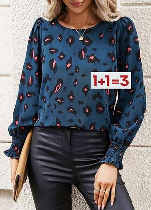 1+1=3 🎁 легкая блуза в принт от shein