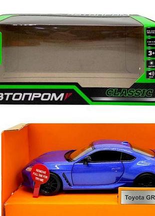Машинка металлическая "автопром: toyota gr86" (синяя)